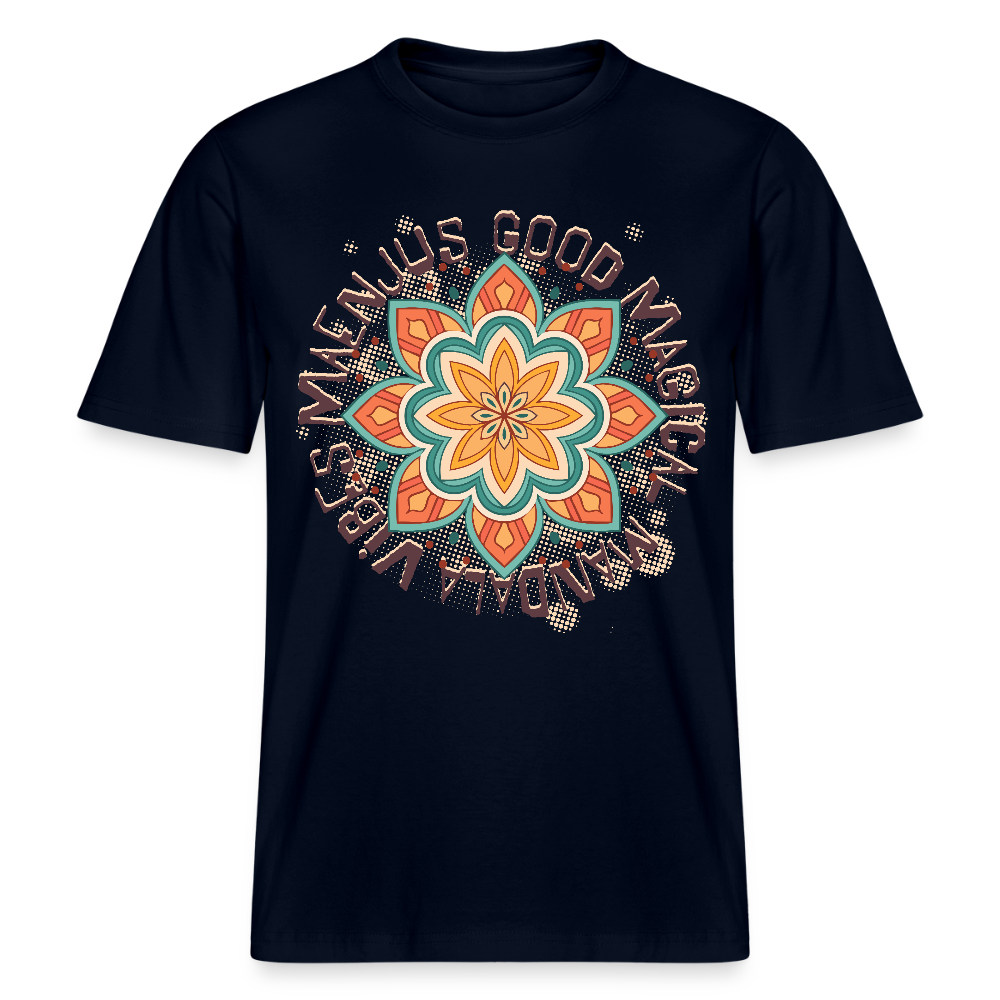 Unisex Bio-T-Shirt mit MANDALA VIBES PRINT - Navy