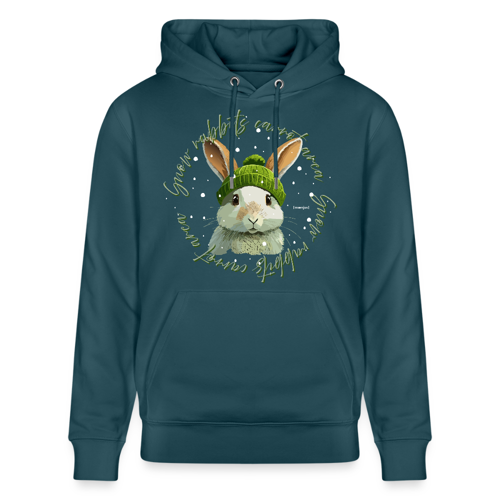 Unisex Bio-Hoodie mit SNOW RABBITS CARROT AREA PRINT - Dunkles Petrol