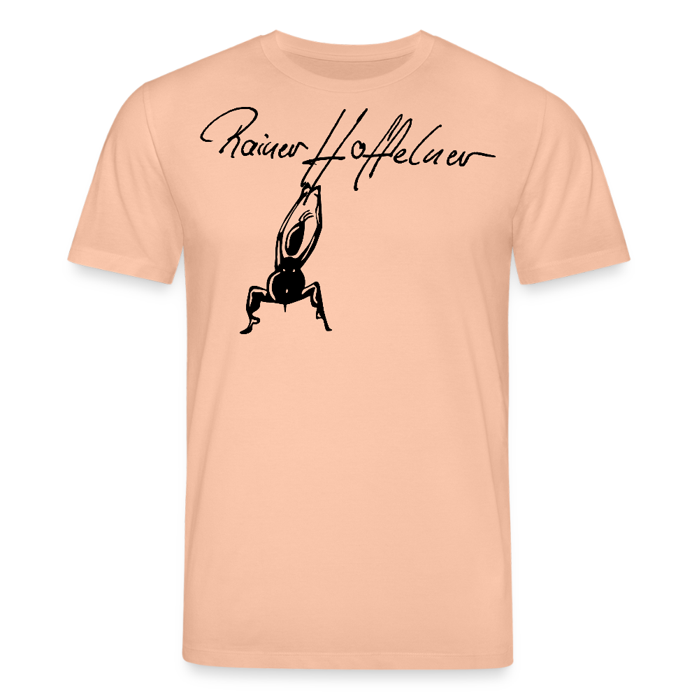 Unisex Bio-T-Shirt mit TUSCHEMÄNNCHEN PRINT - Pfirsich
