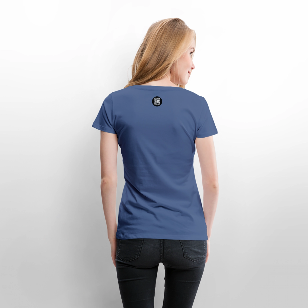 Frauen Premium T-Shirt mit OKTOBERFEST SKULL GIRL PRINT - Taubenblau
