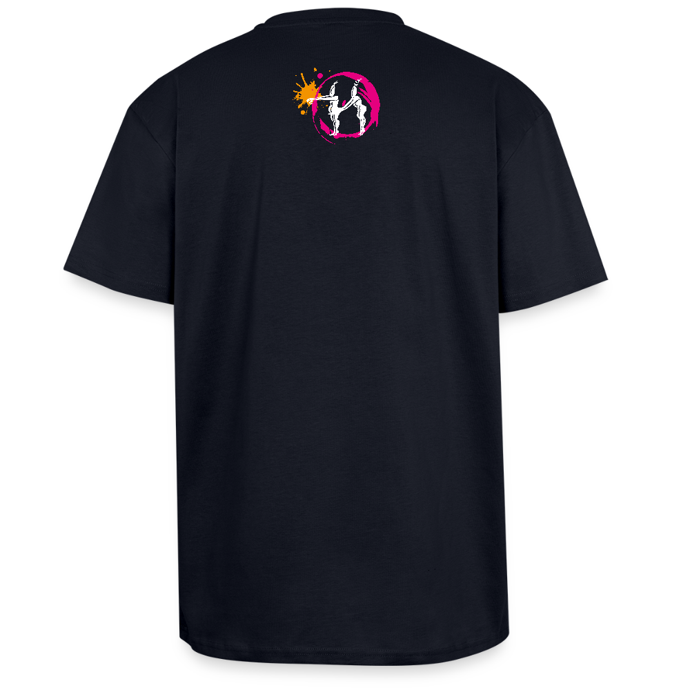 Heavy Oversize T-Shirt mit ES ESKALIERT EH PRINT - French Navy