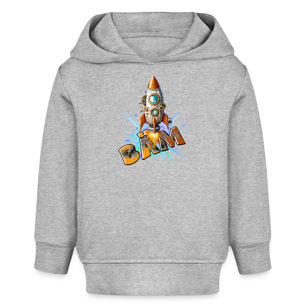MNJS KIDS Bio Hoodie mit BÄM PRINT - Grau meliert