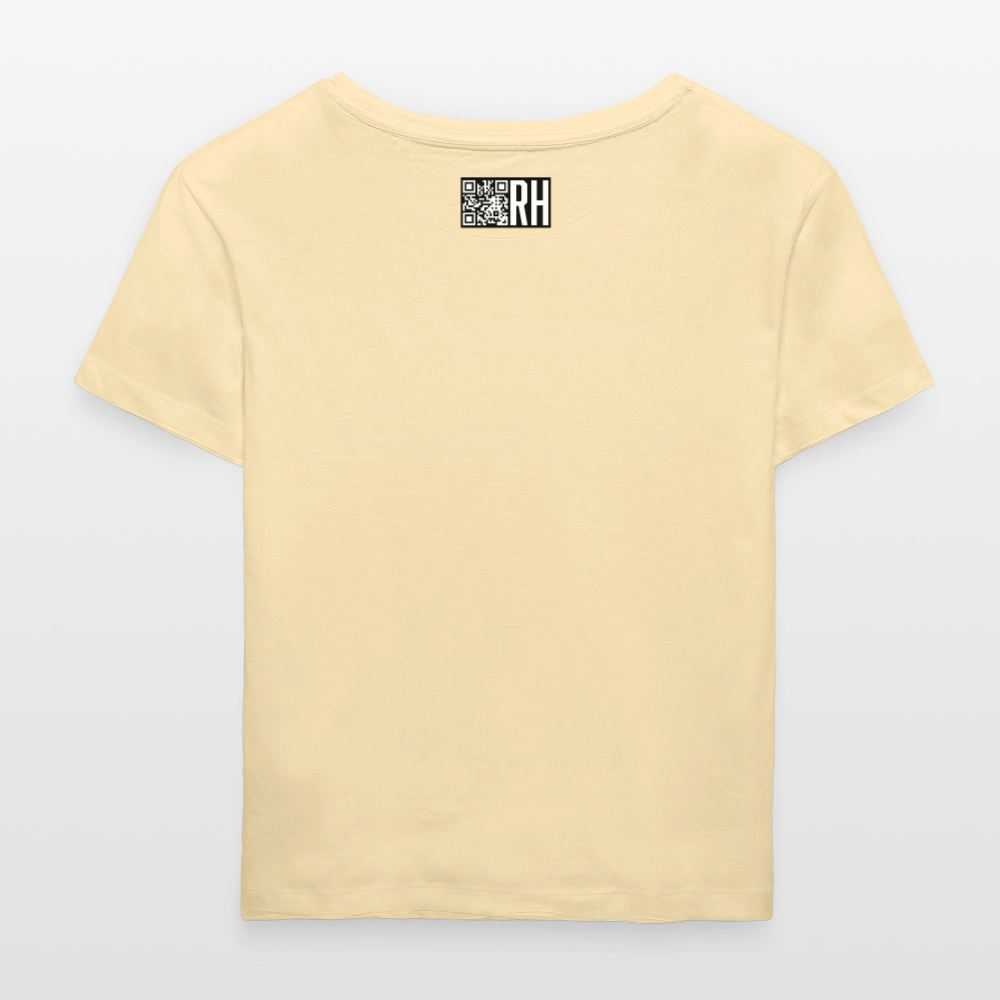 Relaxed Rundhals Frauen Bio-T-Shirt mit TUSCHEWEIBCHEN PRINT - Creme