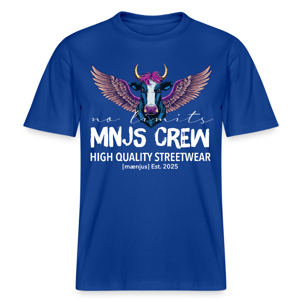 Unisex Bio-T-Shirt mit MNJS CREW no limits PRINT - Dunkelblau