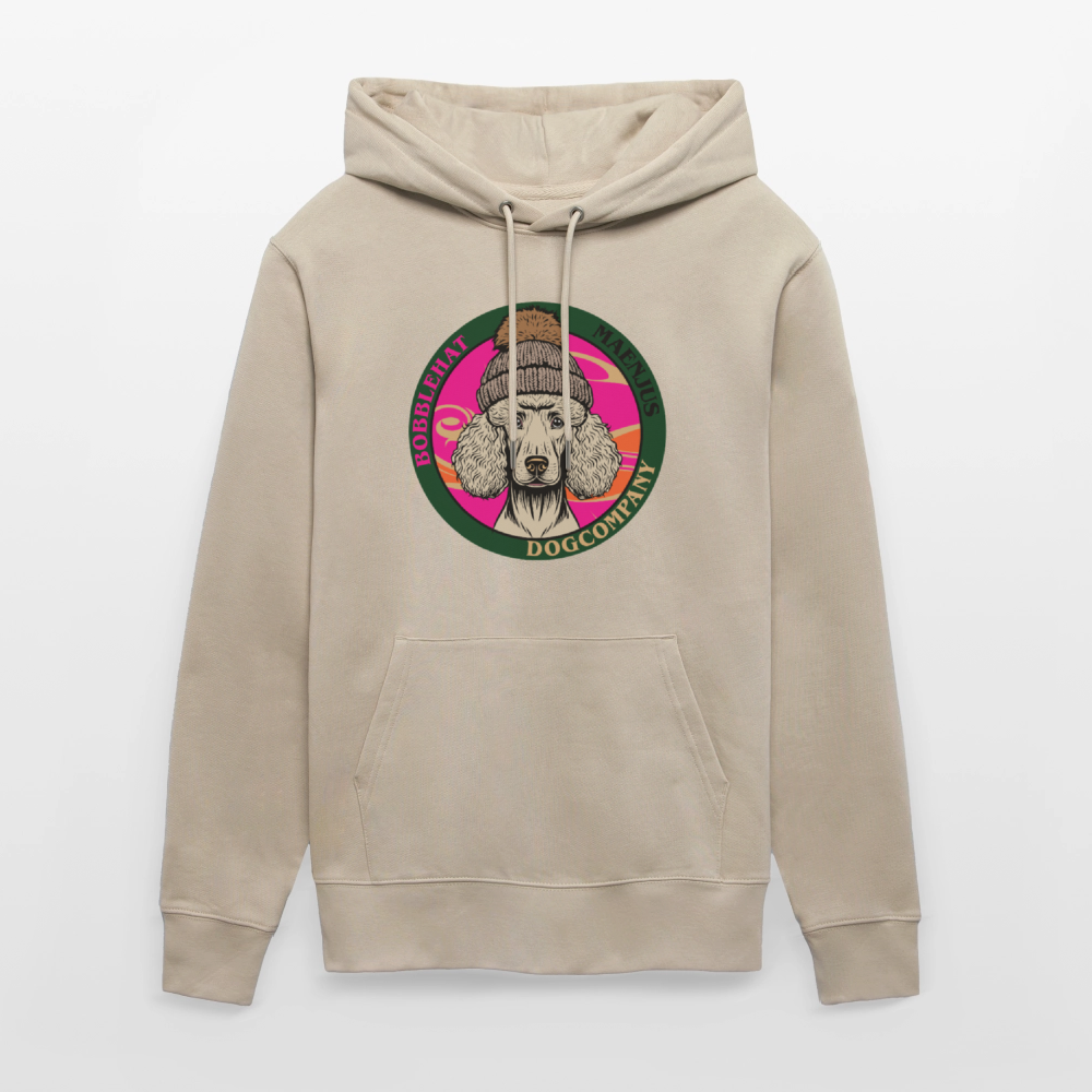 SUnisex Bio-Hoodie mit BOBBLEHAT DOGCOMPANY PRINT - Beige