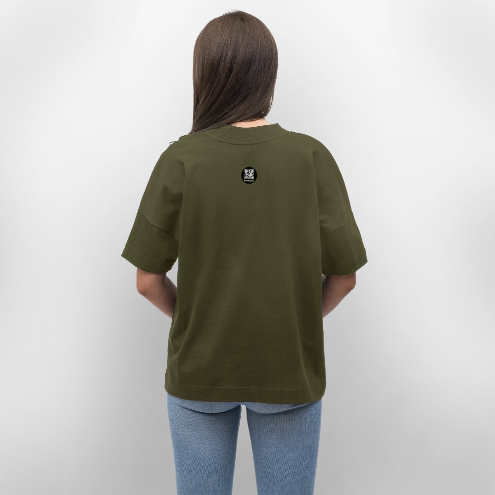 Oversized Unisex Bio T-Shirt mit MNJS CREW no limits PRINT - Khaki