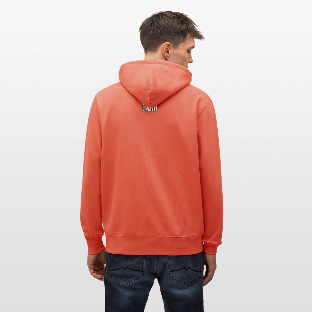 Unisex Bio-Hoodie mit TUSCHEMÄNNCHEN PRINT - Hellrot