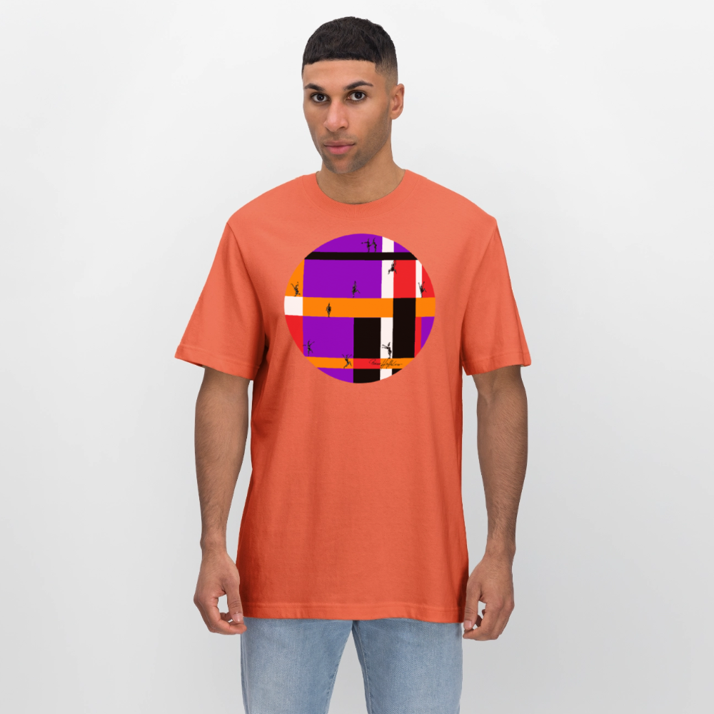 Relaxed Fit Unisex Bio-T-Shirt mit DYNAMIC FIELDS PRINT - Hellrot
