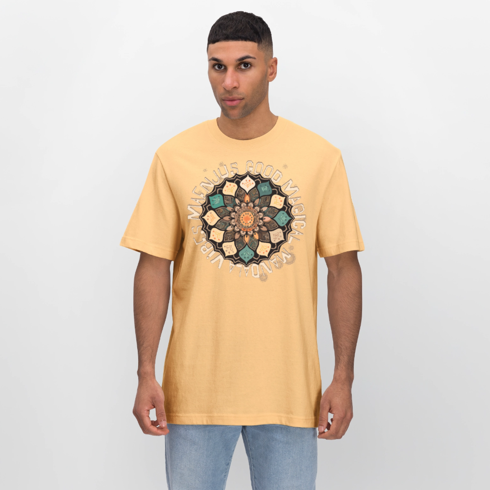 Unisex Bio-T-Shirt mit MANDALA VIBES PRINT - Hellgelb