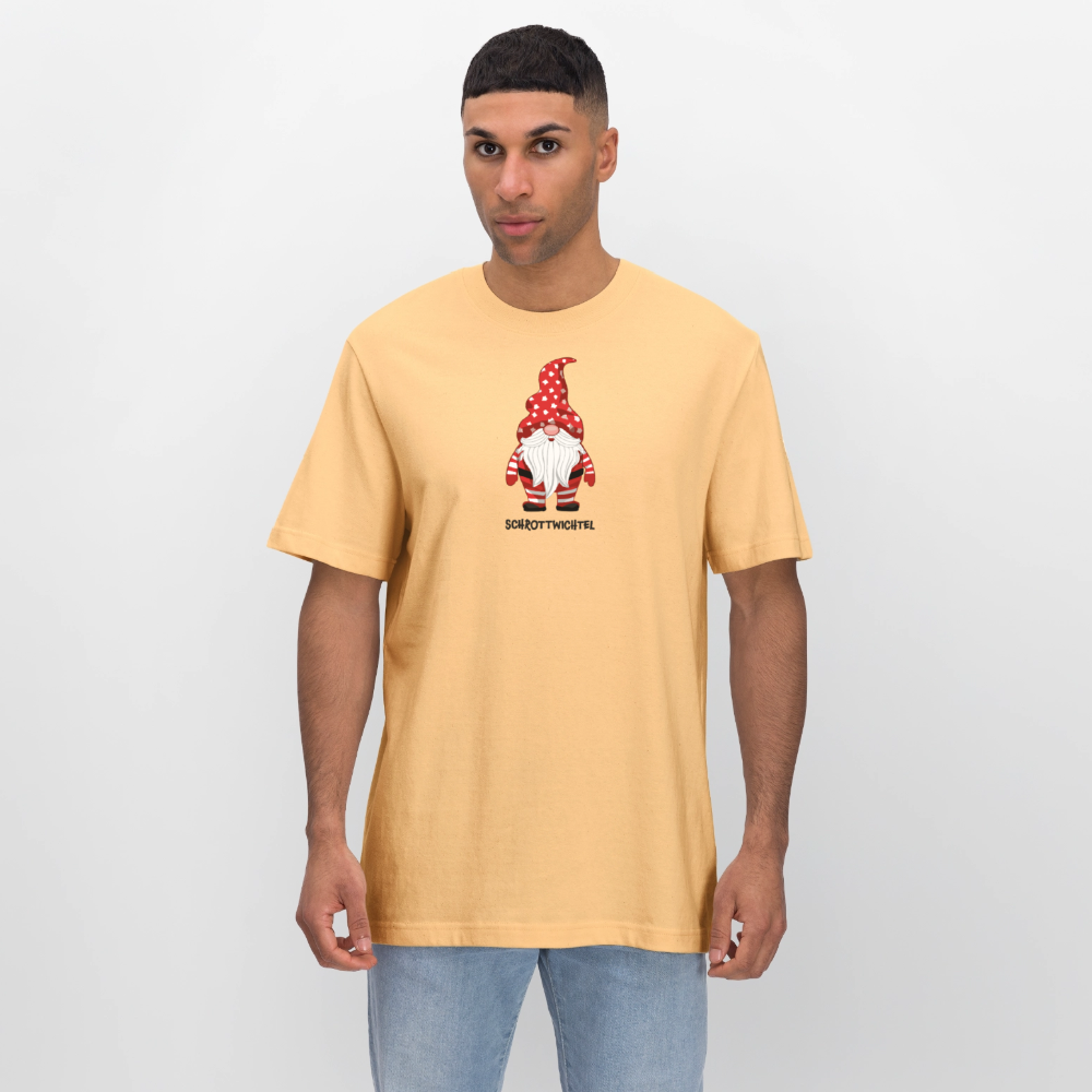Unisex Bio-T-Shirt mit SCHROTTWICHTEL PRINT - Hellgelb