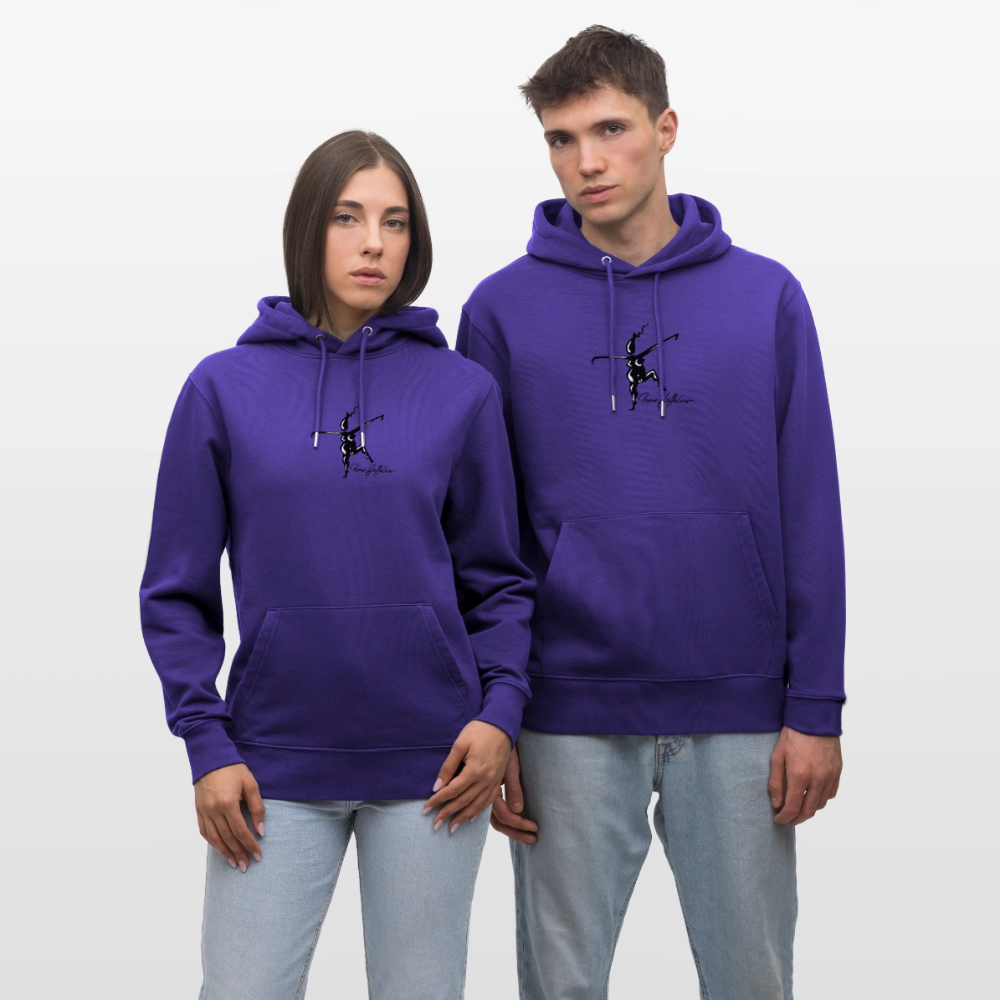 Unisex Bio-Hoodie mit TUSCHEWEIBCHEN PRINT - Purple Love