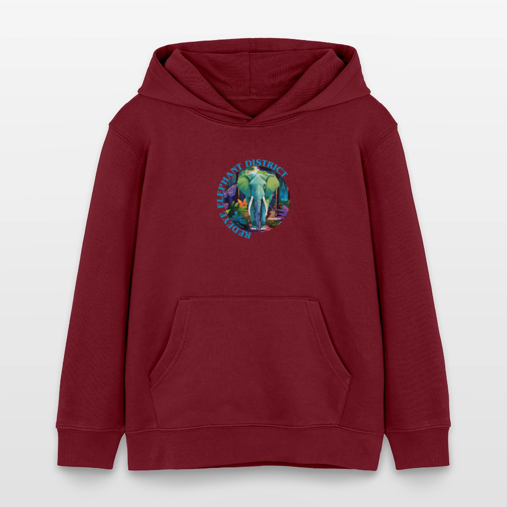 MNJS KIDS Bio-Hoodie mit REDEYE ELEPHANT DISTRICT PRINT - Burgunderrot