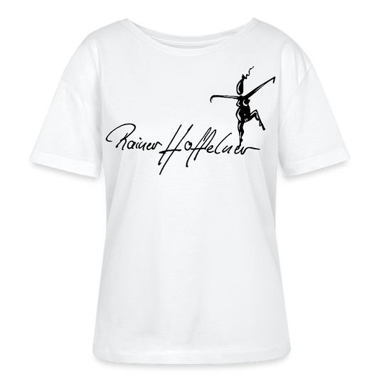 Frauen T-Shirt mit TUSCHEWEIBCHEN PRINT - Weiß