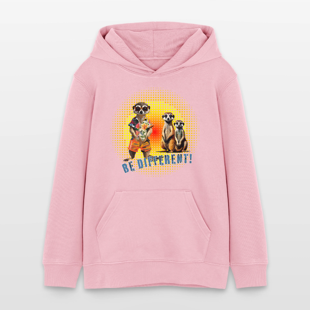 MNJS TEENS Bio-Hoodie mit BE DIFFERENT PRINT - Hellrosa