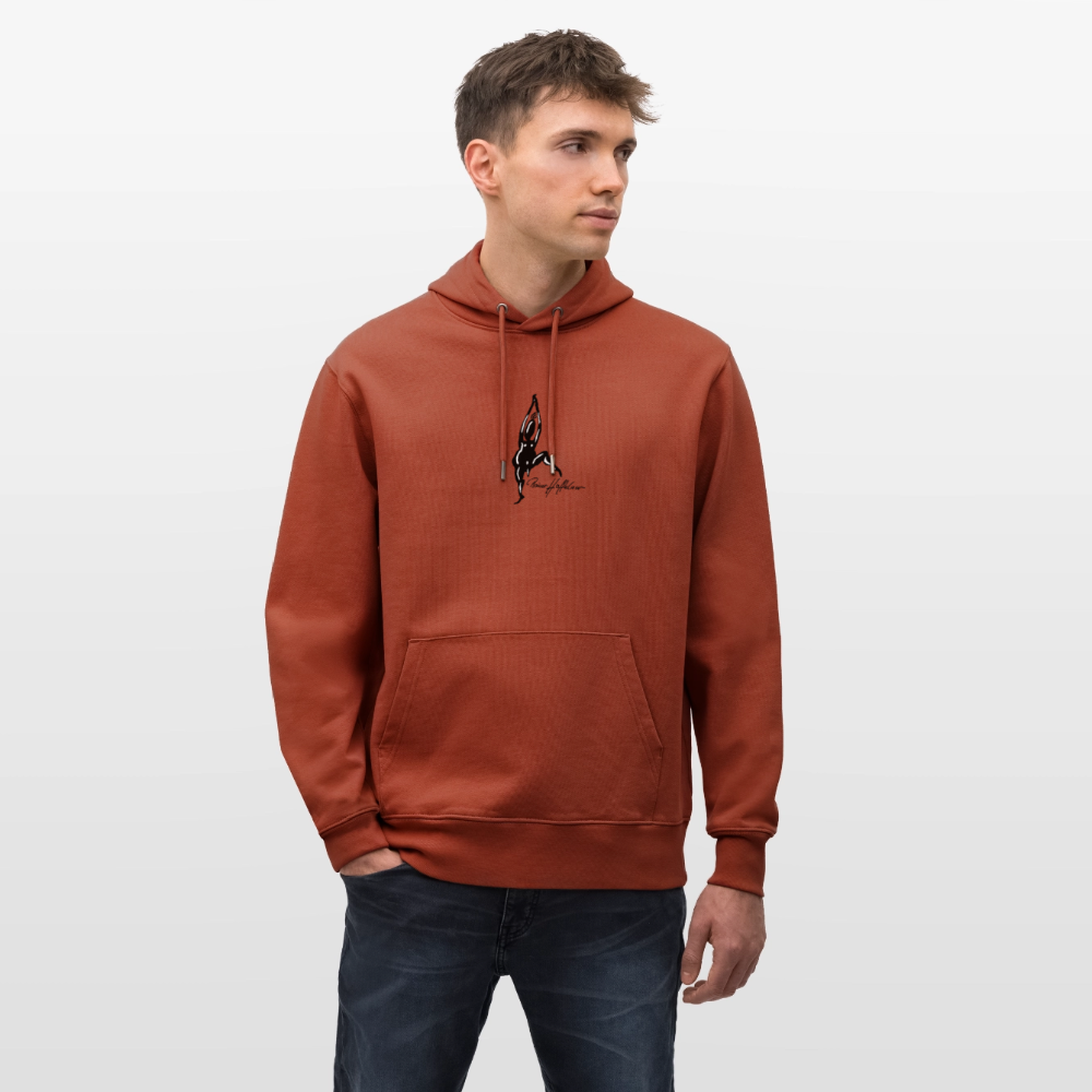 Unisex Bio-Hoodie mit TUSCHEMÄNNCHEN PRINT - Terrakotta