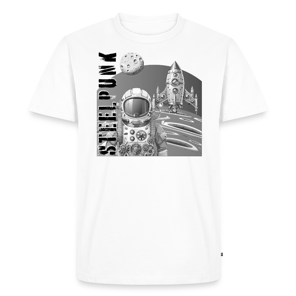 Männer Premium T-Shirt mit STEELPUNK PRINT - Weiß