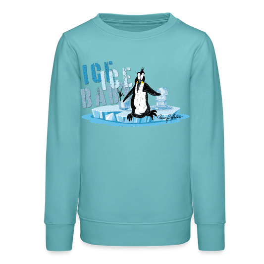 MNJS TEENS Bio Sweatshirt mit BE DIFFERENT PRINT - Pastelltürkis