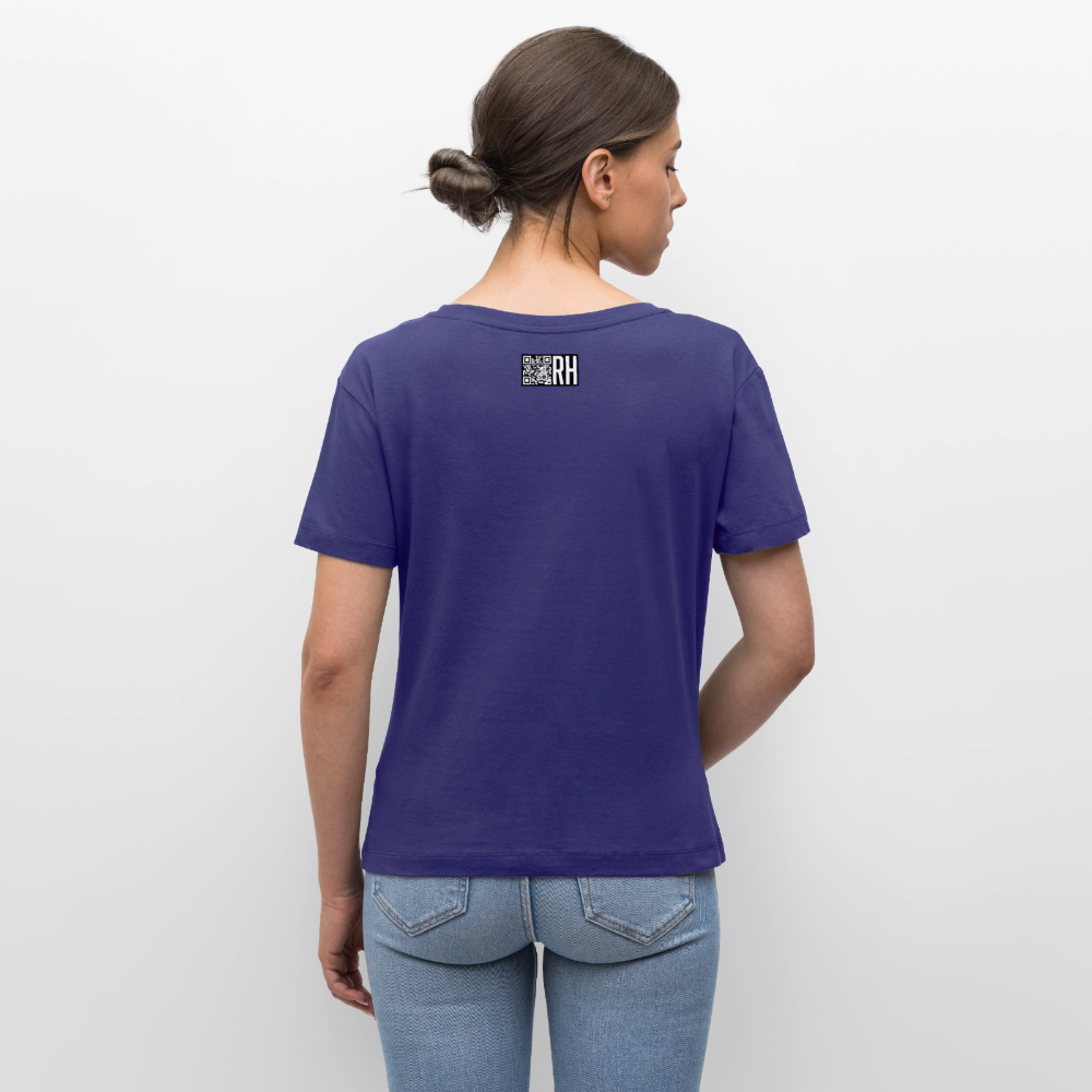 Relaxed Rundhals Frauen Bio-T-Shirt mit CREATIVE VIRUS INSIDE PRINT - Dämmerung