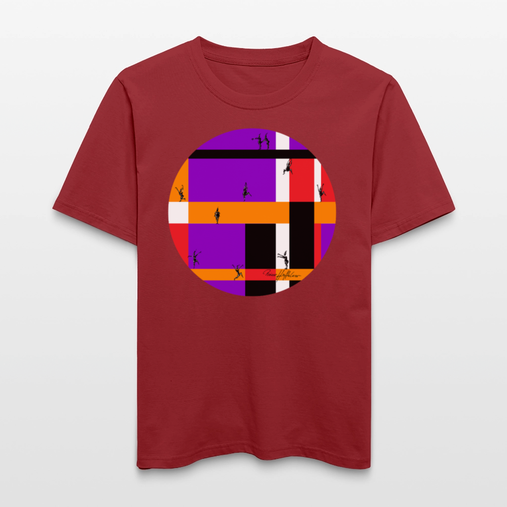 Relaxed Fit Unisex Bio-T-Shirt mit DYNAMIC FIELDS PRINT - Erdrot