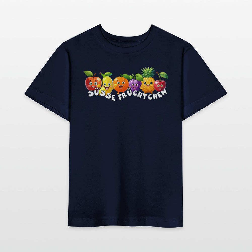 Kinder T-Shirt mit SÜSSE FRÜCHTCHEN PRINT - Navy