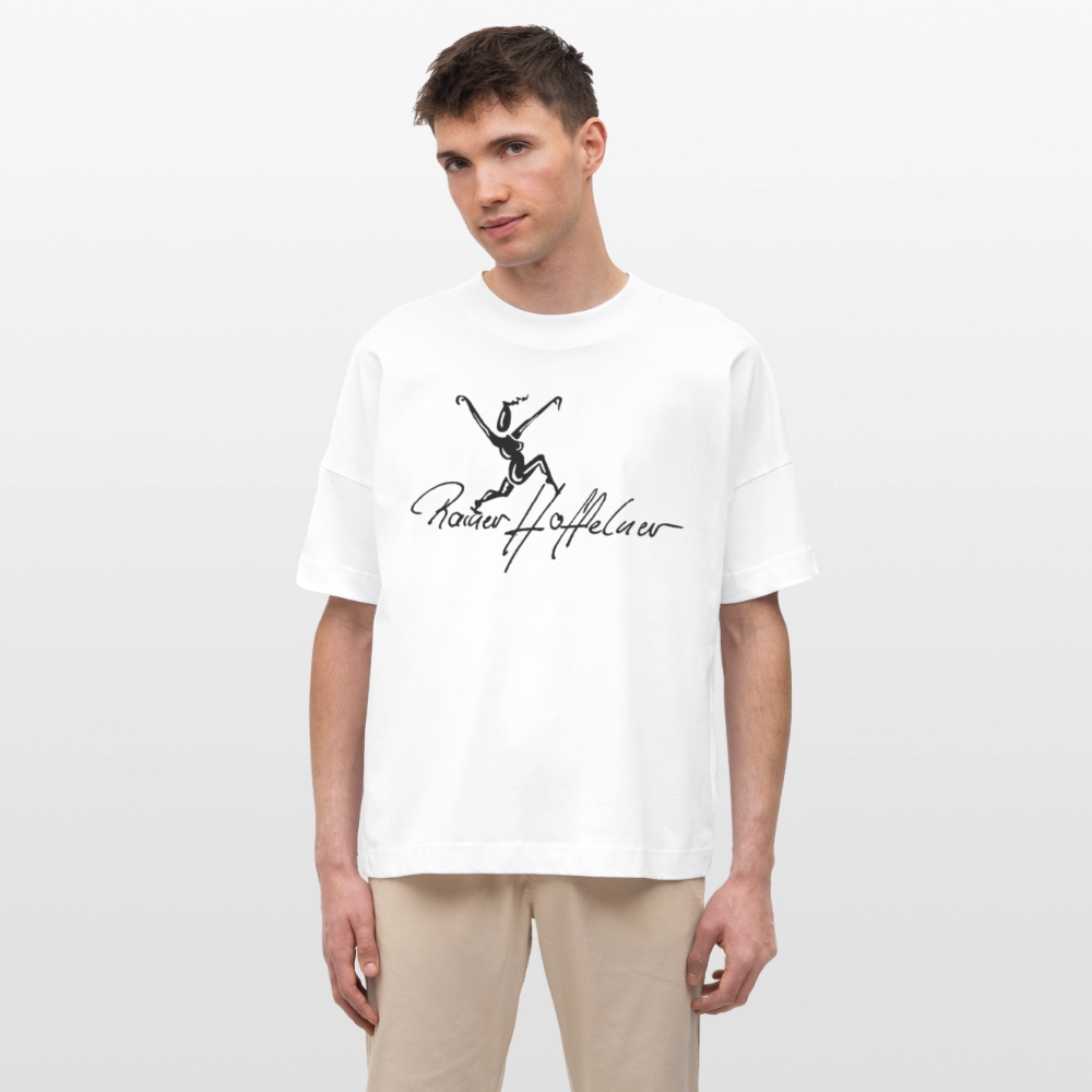 Oversized Unisex T-Shirt mit TUSCHEWEIBCHEN PRINT - Weiß