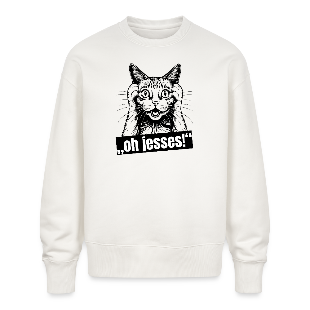 Unisex Oversize Pullover mit OH JESSES PRINT - OFF WHITE