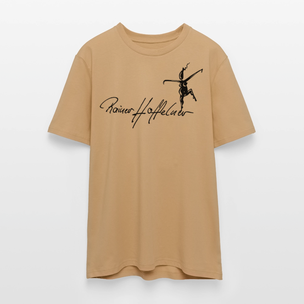 Unisex Bio-T-Shirt mit TUSCHEWEIBCHEN PRINT - Karamell