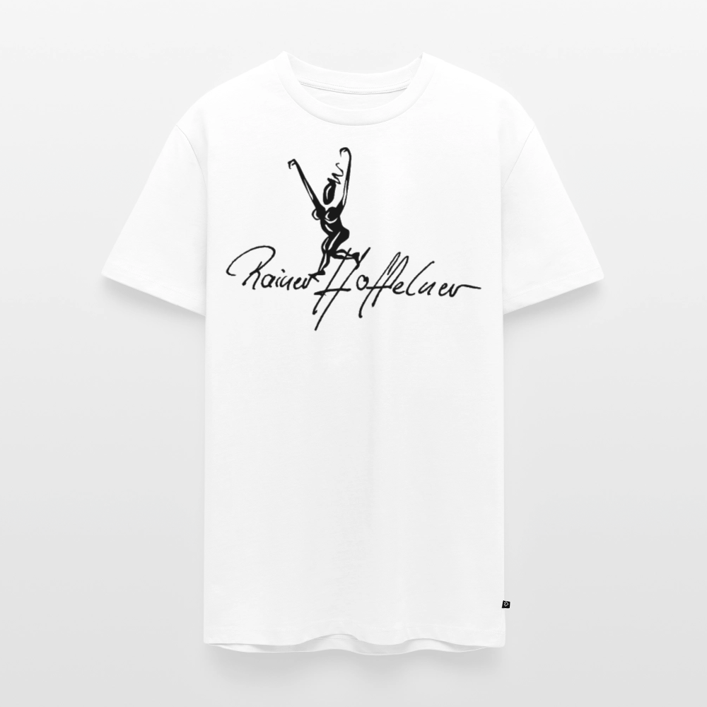 Männer Premium T-Shirt mit TUSCHEWEIBCHEN PRINT - Weiß