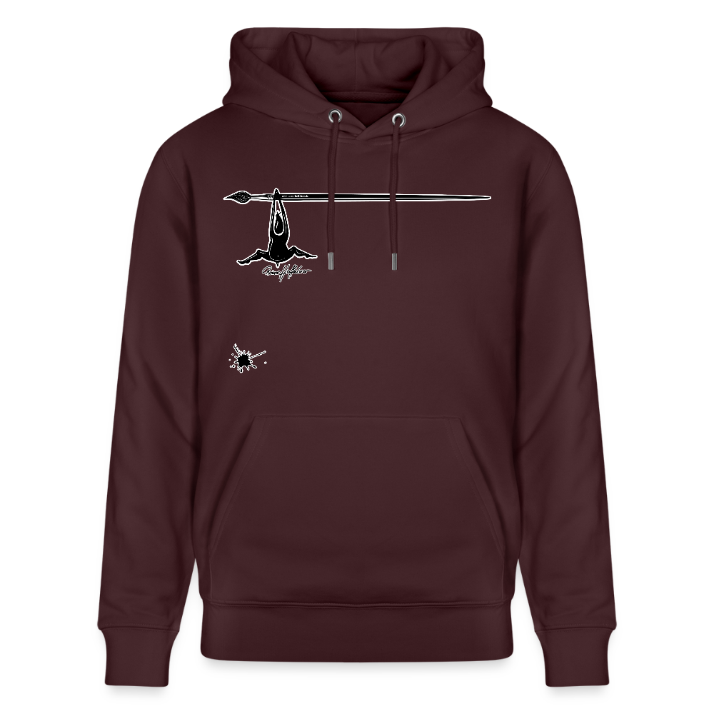 Unisex Hoodie mit TUSCHEMÄNNCHEN PRINT - Maroon