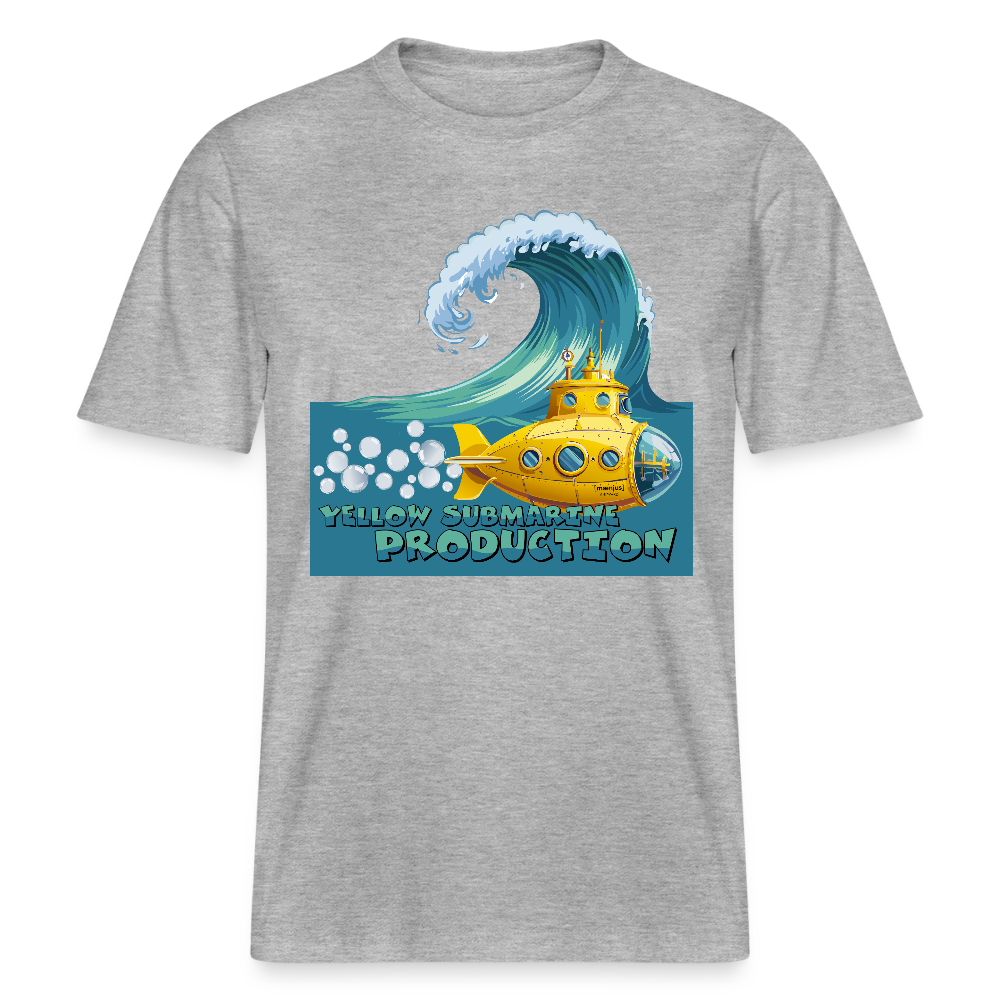 Unisex Bio-T-Shirt mit YELLOW SUBMARINE PRODUCTION PRINT - Grau meliert