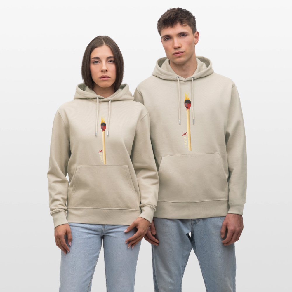 Unisex Hoodie mit zündX PRINT - Beige