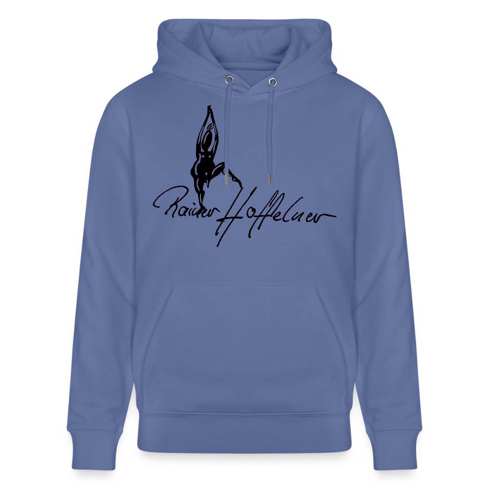 Unisex Bio-Hoodie mit TUSCHEMÄNNCHEN PRINT - Blau