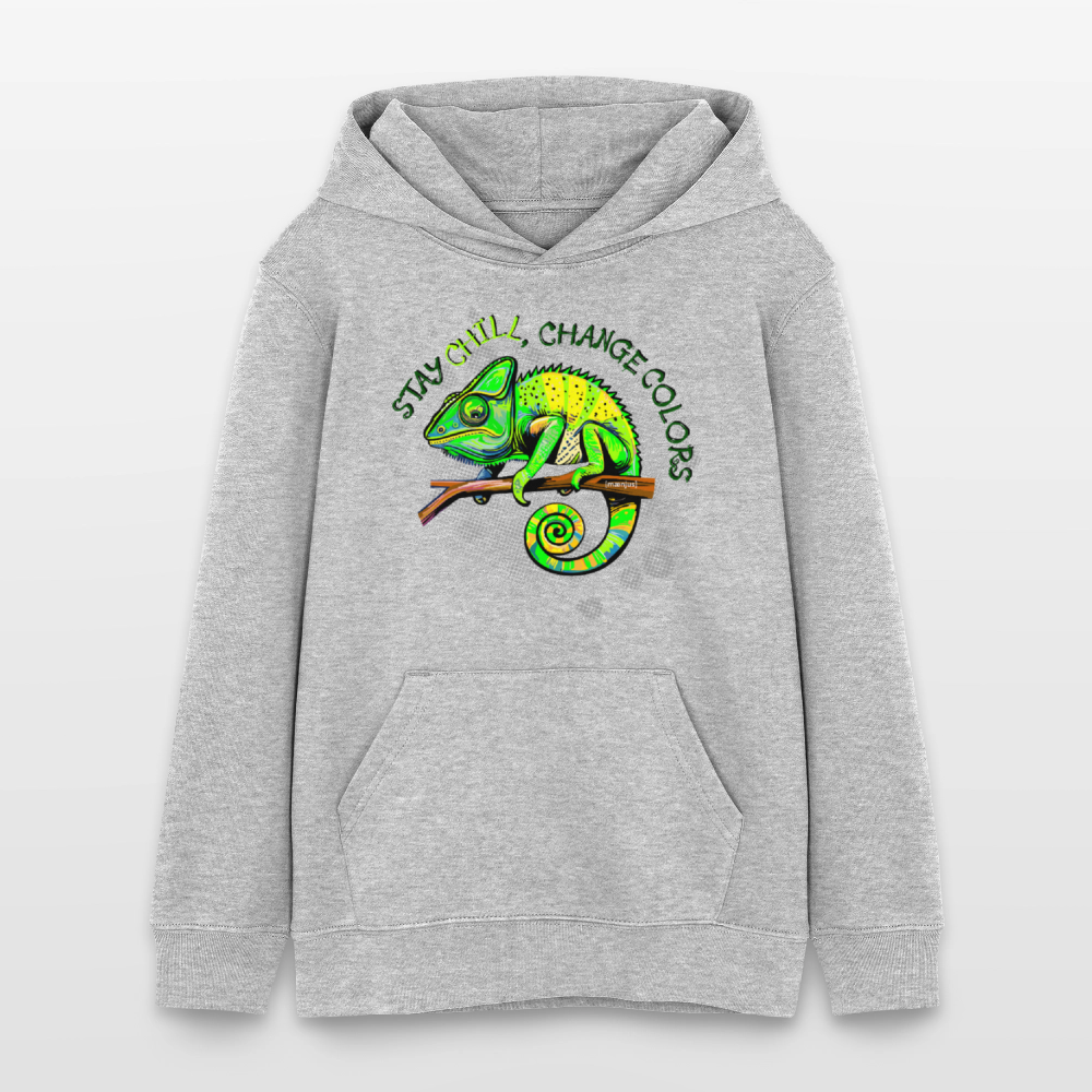 MNJS TEENS Bio-Hoodie mit STAY CHILL CHANGE COLORS PRINT - Grau meliert