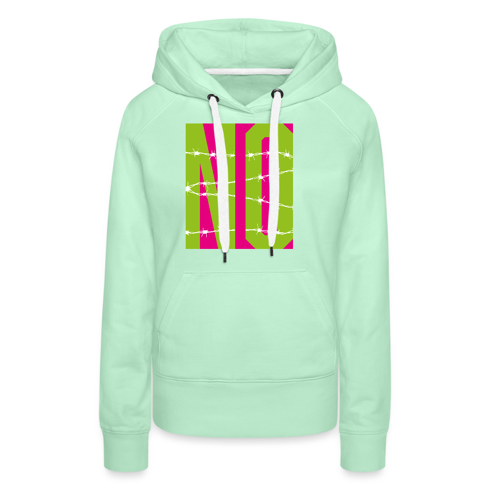 Frauen Premium Hoodie mit NO PRINT - helles Mintgrün