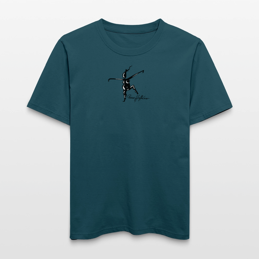 Unisex Bio-T-Shirt mit TUSCHEWEIBCHEN PRINT - Dunkles Petrol