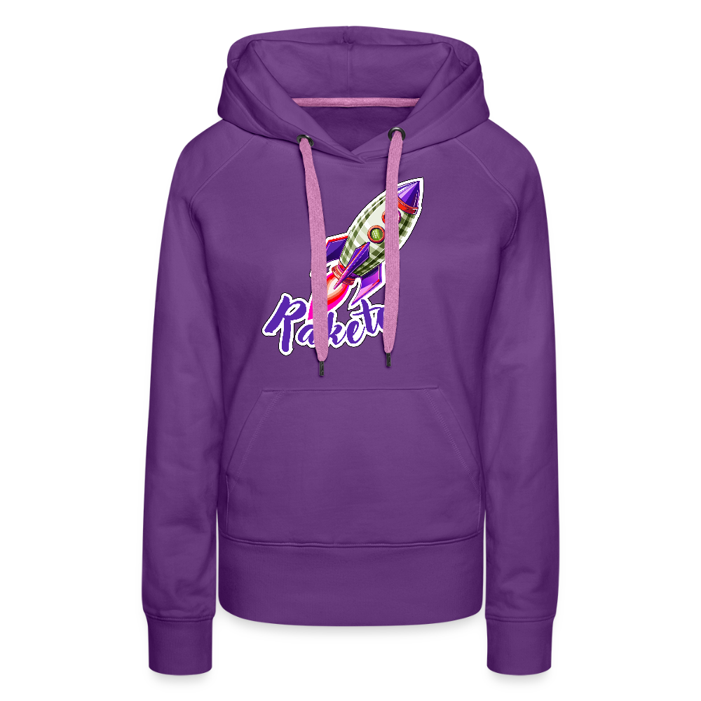 Frauen Premium Hoodie mit RAKETE PRINT - Purple