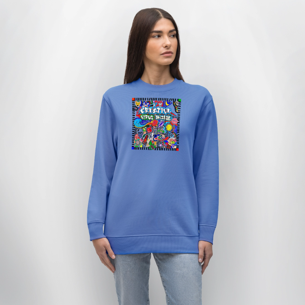 Unisex Bio-Sweatshirt mit CREATIVE VIRUS INSIDE PRINT - Blau