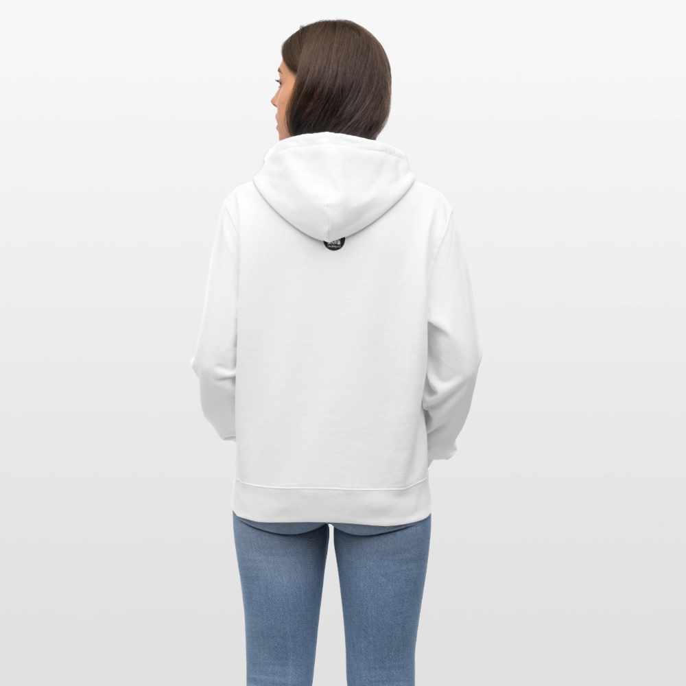 Unisex Hoodie mit ISCH GRAD SCHWIERIG PRINT - Weiß
