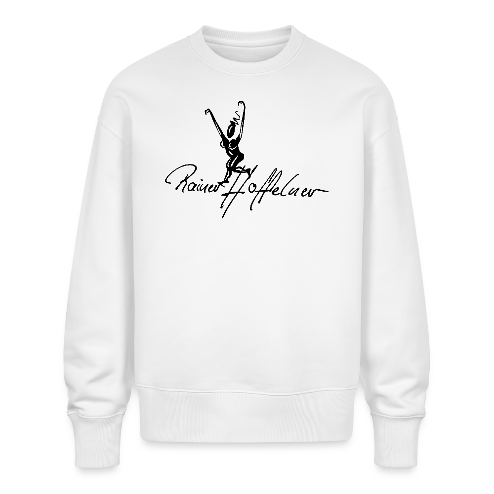 Unisex Oversize Bio Pullover mit TUSCHEWEIBCHEN PRINT - Weiß