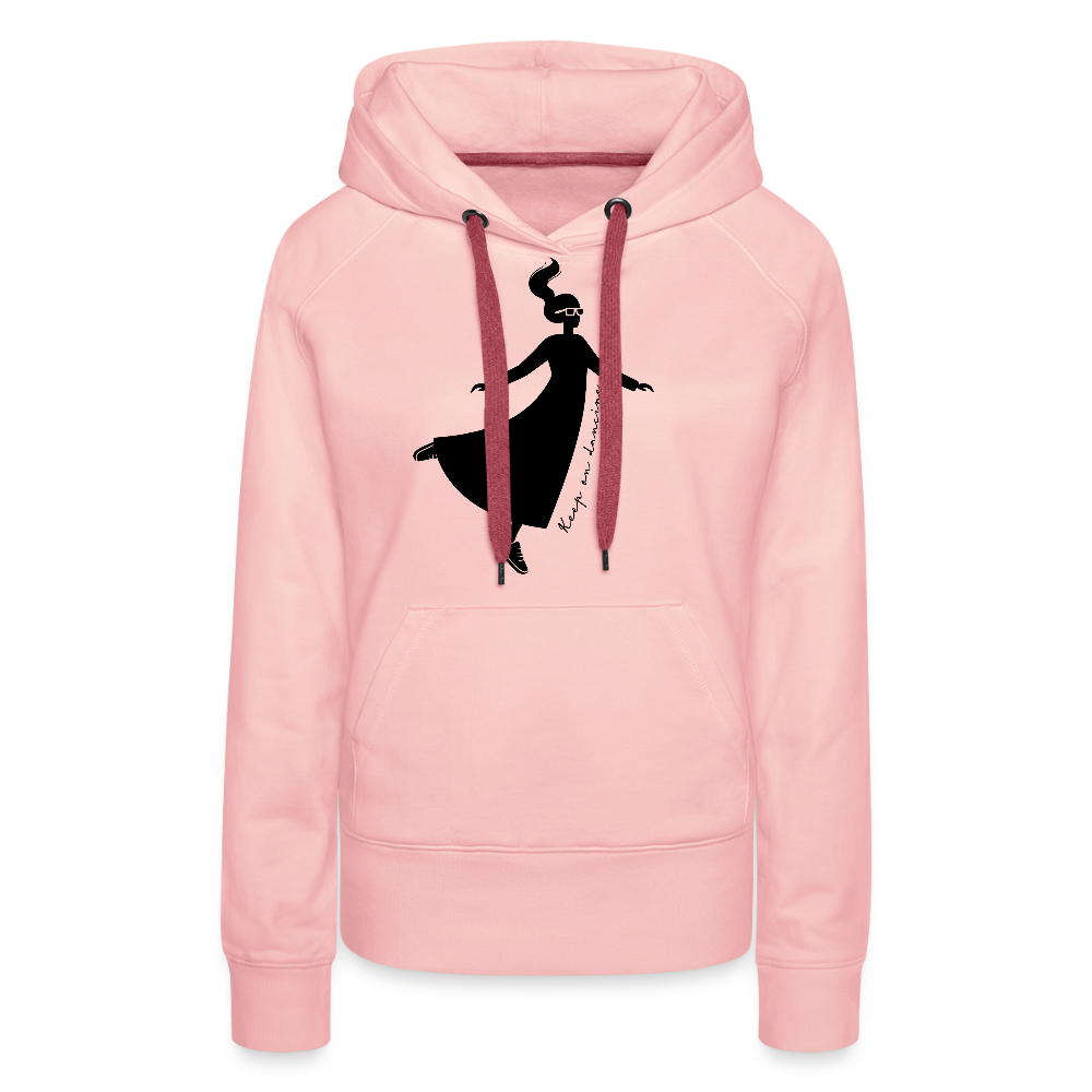 Frauen Premium Hoodie mit KEEP ON DANCING PRINT - Kristallrosa