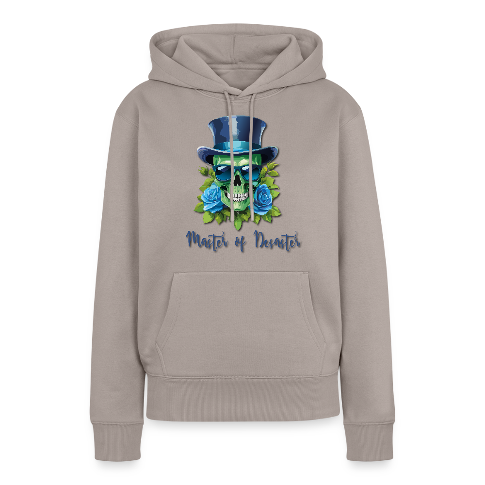 Frauen Premium Hoodie mit MASTER OF DESASTER SKULL PRINT - Taupe