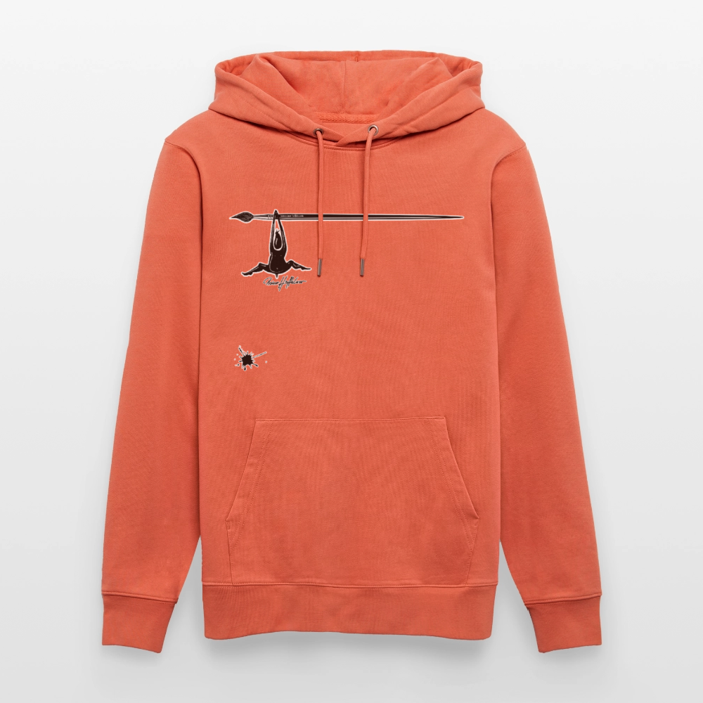 Unisex Hoodie mit TUSCHEMÄNNCHEN PRINT - Hellrot