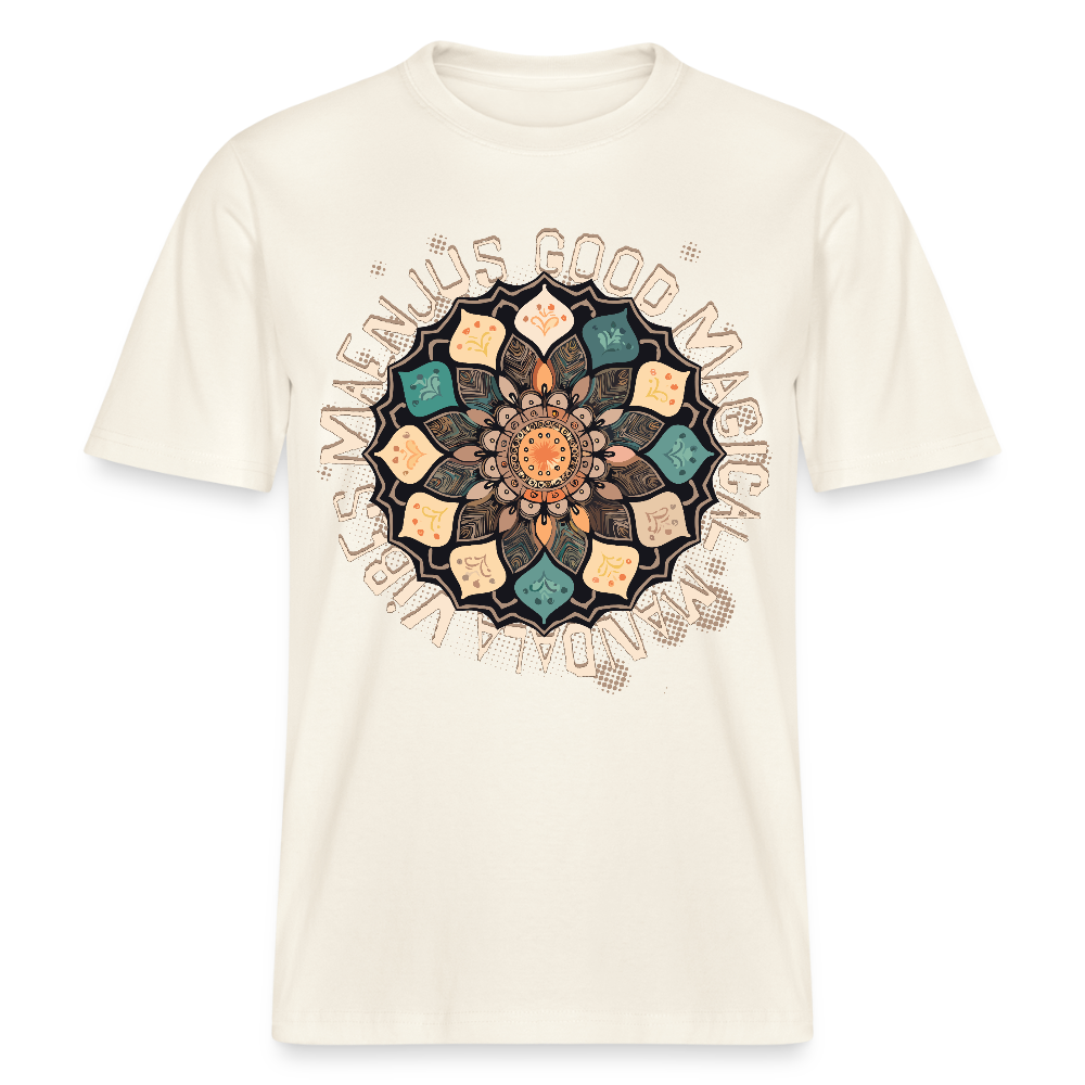 Unisex Bio-T-Shirt mit MANDALA VIBES PRINT - Naturweiß