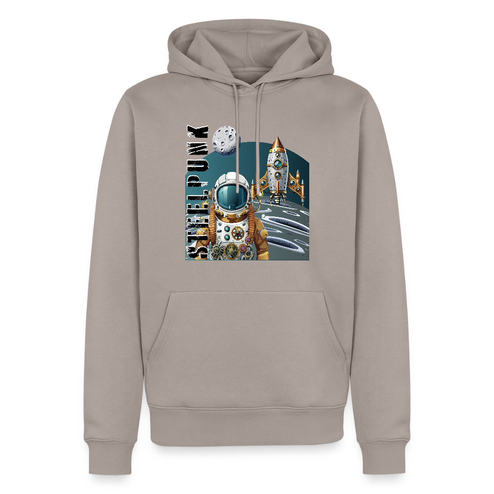 Männer Premium Hoodie mit STEELPUNK PRINT - Taupe