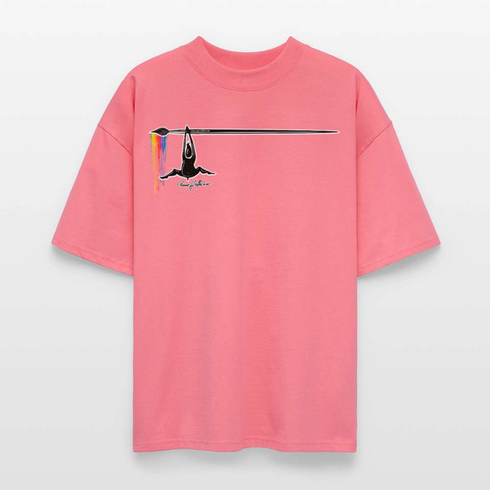 Oversized Unisex T-Shirt mit MÄNNLE PRINT - Pink