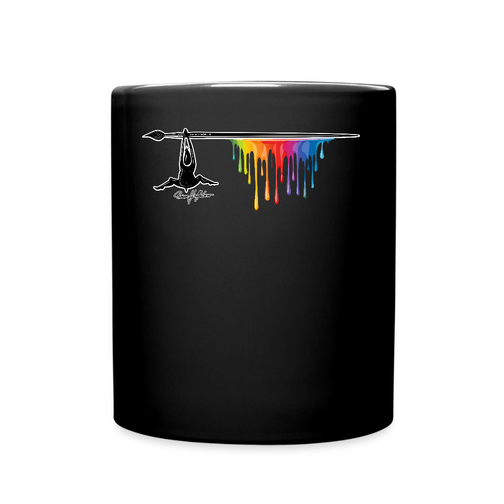 Tasse einfarbig mit TUSCHEMÄNNCHEN PRINT - Schwarz