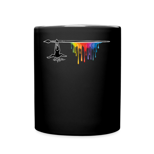 Tasse einfarbig mit TUSCHEMÄNNCHEN PRINT - Schwarz