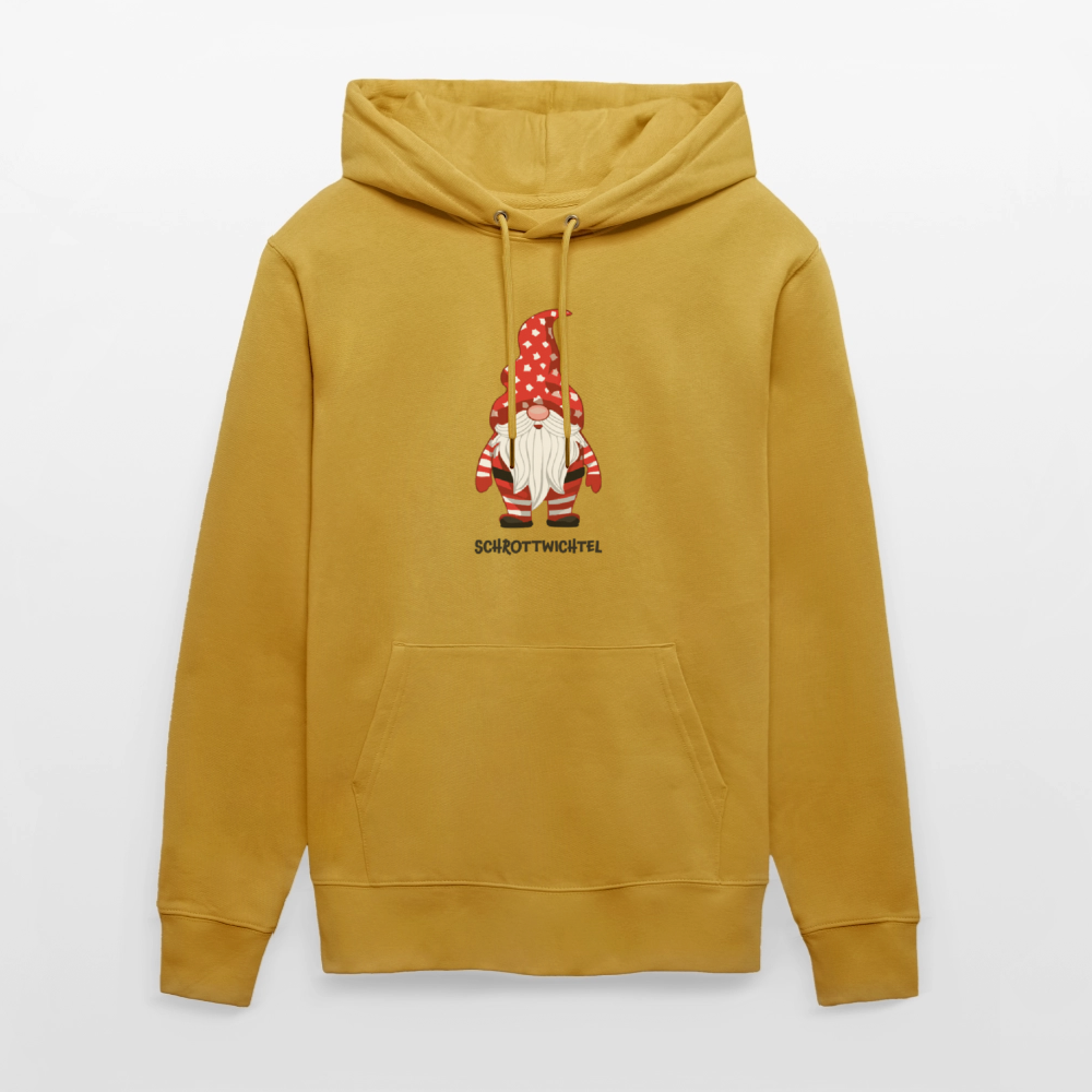 Unisex Bio-Hoodie mit SCHROTTWICHTEL PRINT - Ocker