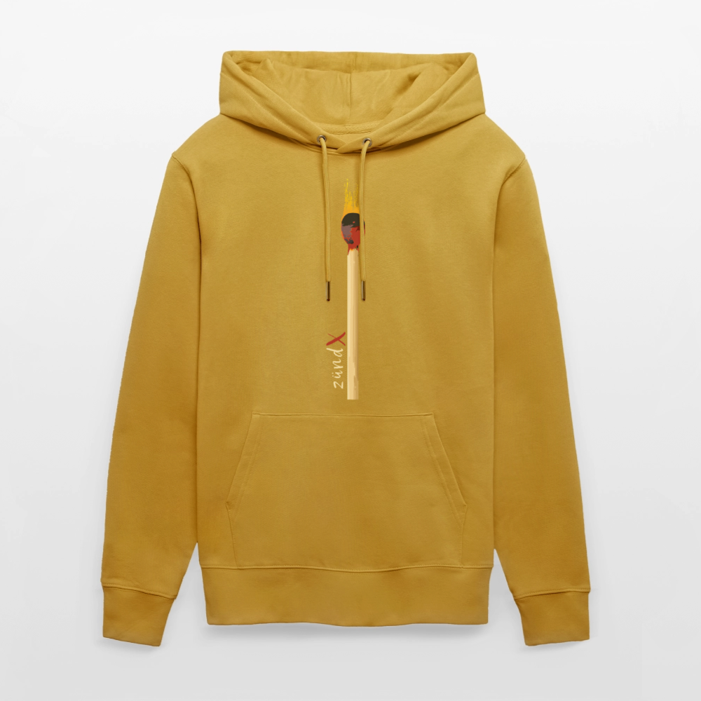 Unisex Hoodie mit zündX PRINT - Ocker