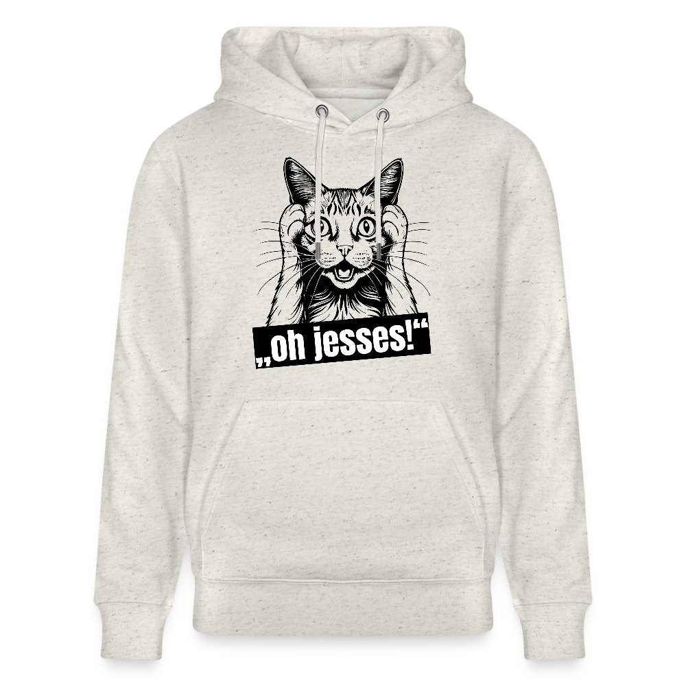 Unisex Hoodie mit OH JESSES PRINT - Beige meliert